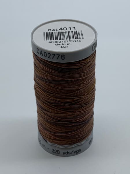 Gutermann Quilting Cotton Thread Variegated 4011 Peach Shades of Brown