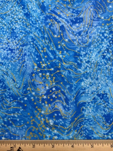 Pale Blue Quilting Fabric From Cosmic Strands By Greta Lynn For Kanvas Studio Benartex UK