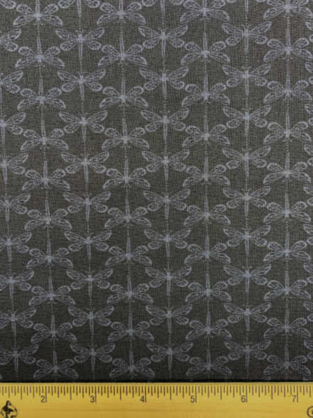 Dragonfly in Black from Water Meadow Quilting Fabric by Lewis and Irene uk