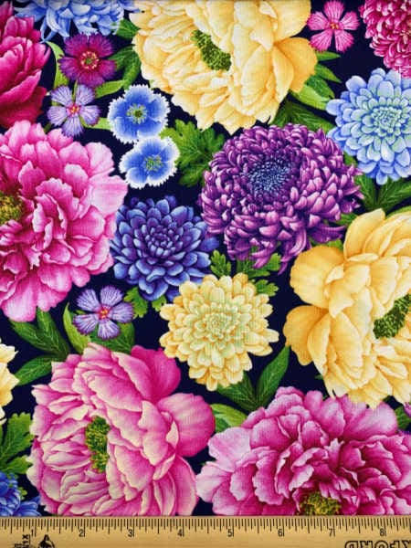 Floral Quilting Fabric From Gossamer Garden by Color Principle by Henry Glass uk