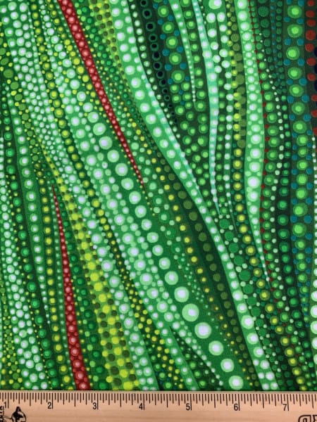 Dreamscapes Dots Green Quilting Fabric by Ira Kennedy for Moda UK