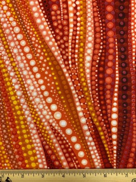 Dreamscapes Dots Orange Quilting Fabric by Ira Kennedy for Moda UK