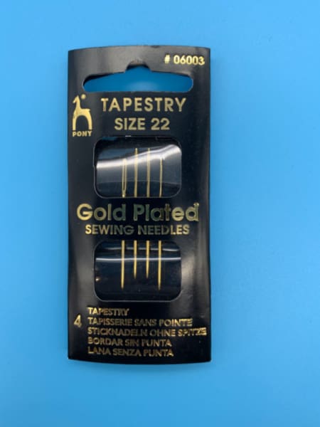 Tapestry Gold Plated Needles size 22 from Pony