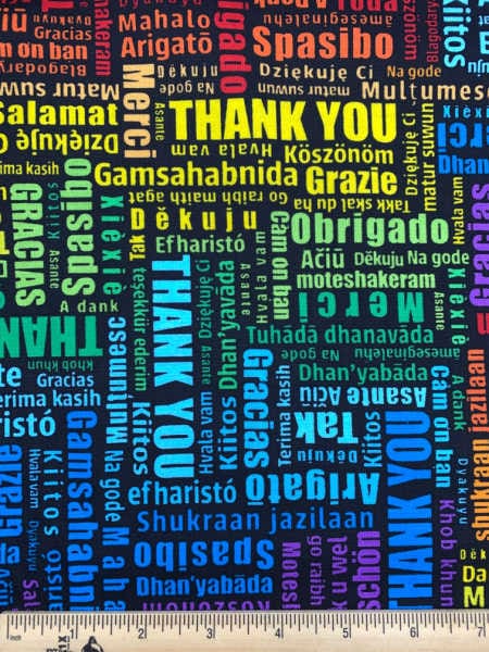 Thank you in many languages by Timeless Treasures UK