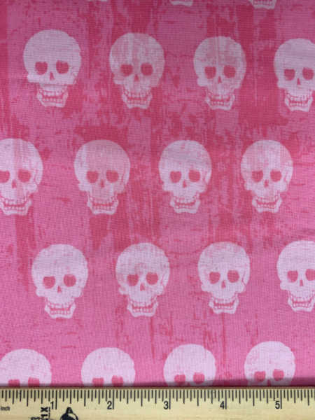 Skulls on Hot Pink Quilting Fabric from Geekly Chic by Riley Blake uk