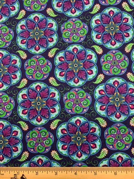 Blooming paisley quilting fabric from Studio E UK