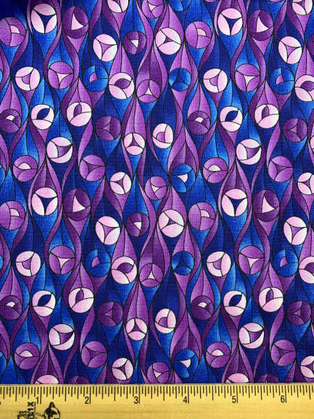 Buds in purple Quilting Fabric from Lewis and Irene UK