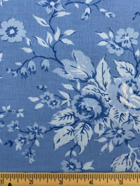 Crystal Lane French Blue quilting fabric from Moda UK