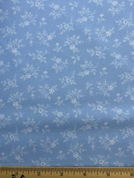 Winter Rose Cashmere Blue quilting fabric from Moda UK