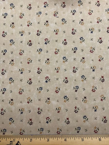 Hope Blooms Ditsy floral on cream patchwork material UK