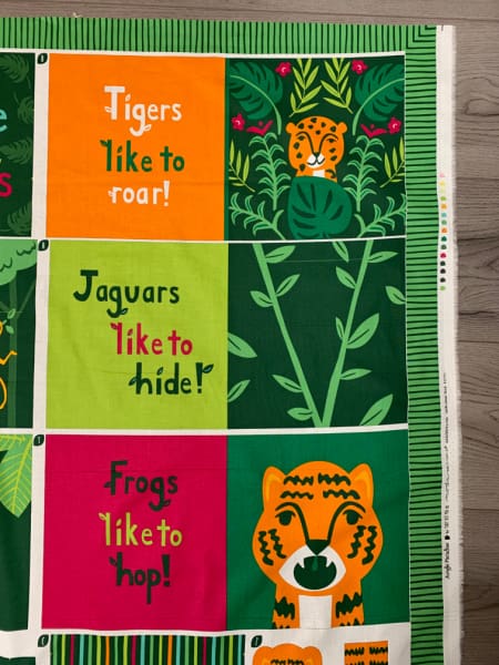 Jungle Paradise Fabric Book Panel UK