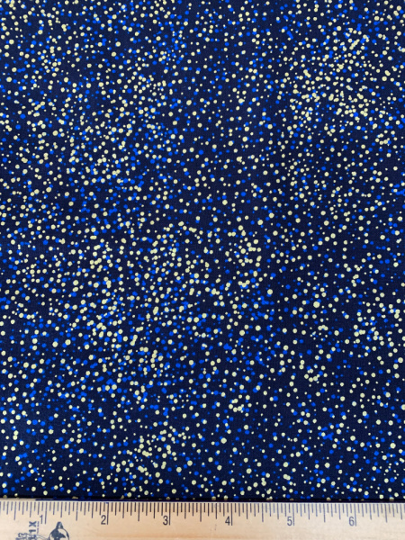 Moonlit Dots Indigo quilting fabric by Greta Lynn for Kanvas Studio Benartex UK