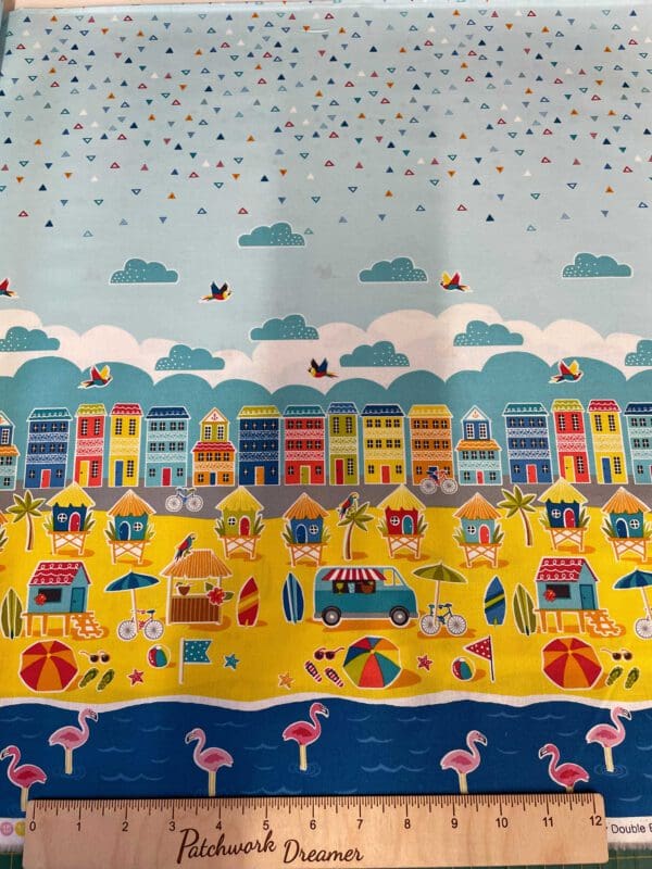 Pool Party Double Border Quilting Fabric from Makower UK