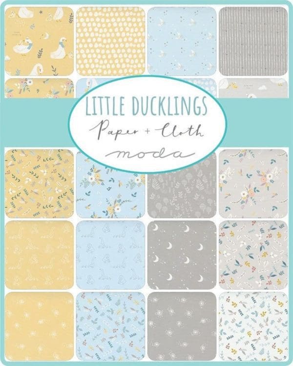 Little Ducklings layer cake quilting fabric by Moda UK