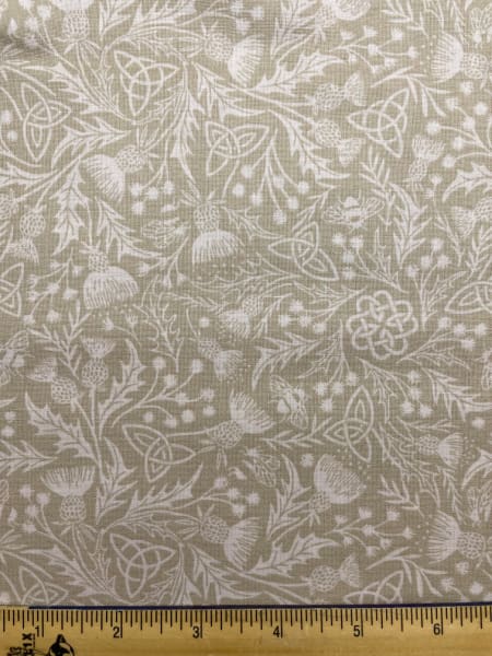 Mono Thistle Natural quilting fabric from Lewis and Irene UK