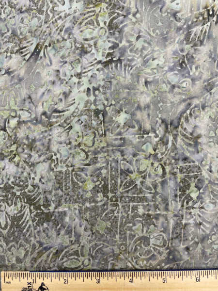 Weaved Floral Tiles Earth tonga batik quilting fabric from Timeless Treasures UK