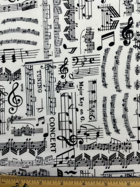 Sheet Music quilting fabric by Timeless Treasures UK