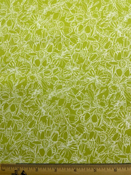 Love Butterfly Chartreuse quilting fabric from Tulip Tango by Moda UK