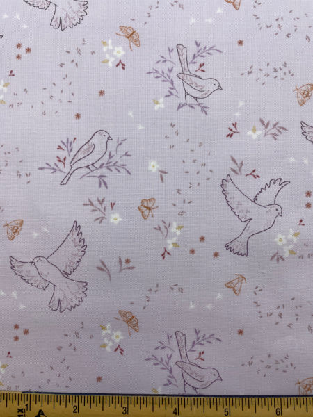 Small Seeds Dusty Linen quilting Fabric by Cassandra Connolly from her Meadowside collection by Lewis and Irene UK