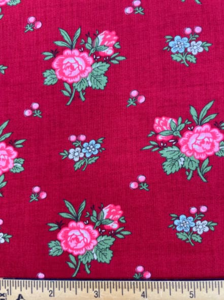 Heavenly Fleurs Cardinal Quilting Fabric from I believe in angels by Bunny Hill Designs for Moda UK