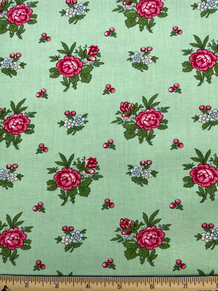 Heavenly Fleurs Mistletoe Quilting Fabric from I believe in angels by Bunny Hill Designs for Moda UK