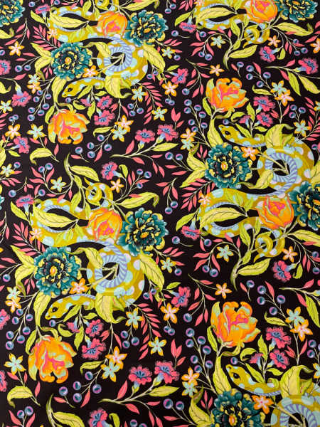 Hissy Fit Dawn quilting fabric from Moon Garden by Tula Pink from Free spirit fabrics UK