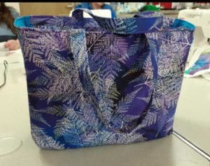 Bag made by a customer using fabric from Patchwork Dreamer.