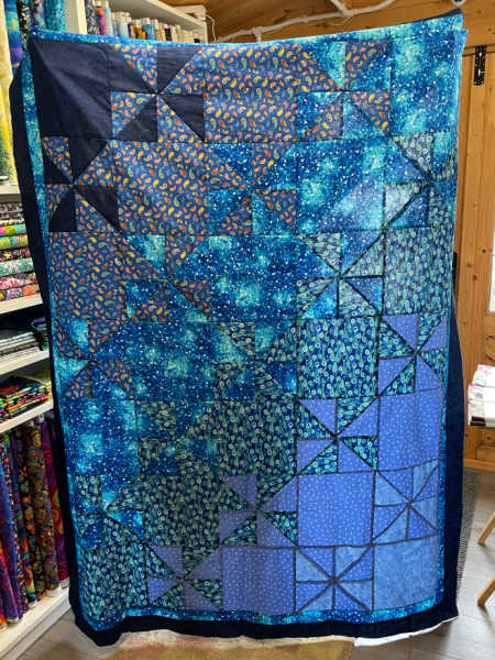 Customer make using patchwork dreamer fabrics.

