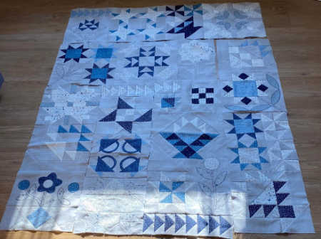 Julie's  Lady's Scrap Basket quilt pattern by Bit's and Pieces pattern company. 