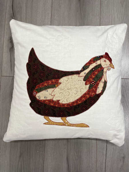 Matilda the chicken cushion