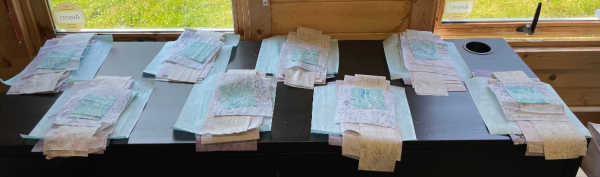 Piles of fabric for a BOM program.