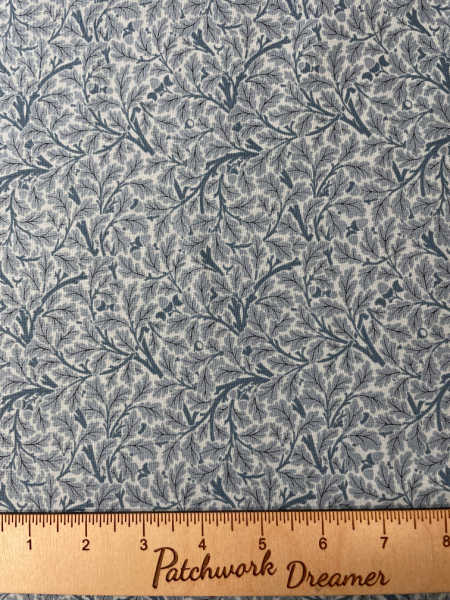 Acorn Leaf Aquamarine quilting fabric from Morris Meadow Best of Morris Barbara Brackman for Moda UK
