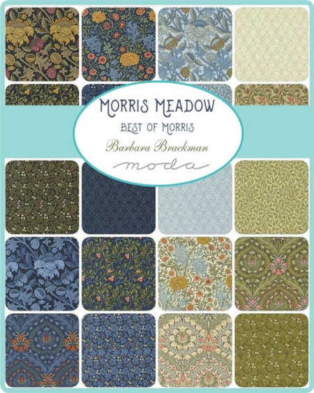 Morris Meadow quilting fabric jelly roll Moda UK