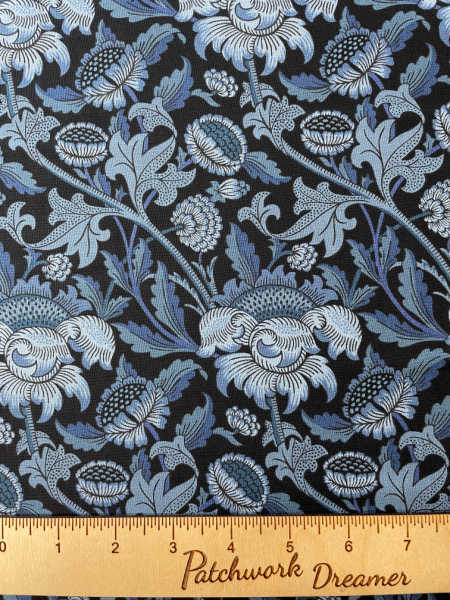 Wey Florals Kelmscott Blue quilting fabric from Morris Meadow Best of Morris Barbara Brackman for Moda UK