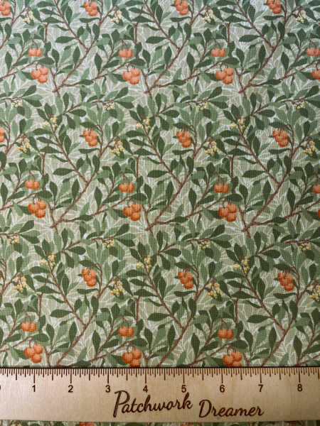 Berries Arbutus Parchment quilting fabric from Morris Meadow Best of Morris Barbara Brackman for Moda UK