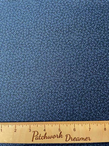 Tiny Berry on Dark Blue quilting fabric from Brensham by Lewis and Irene UK
