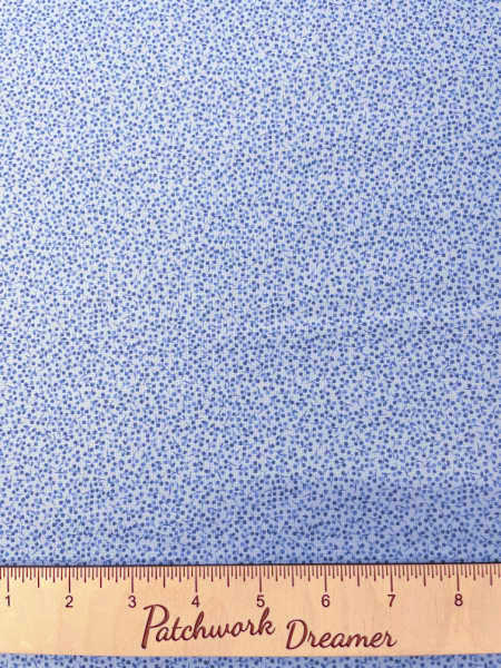 Tiny Berry on French Blue quilting fabric from Brensham by Lewis and Irene UK
