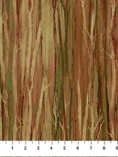 Twig Texture Rust Quilting Fabric from Cedarcrest Falls by Northcott uk