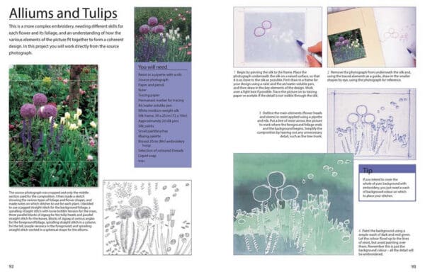 Machine Embroidery Art Book By Search Press UK Tulips