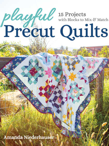 Playful pre cut quilts by Amanda Niederhauser for Searchpress books UK