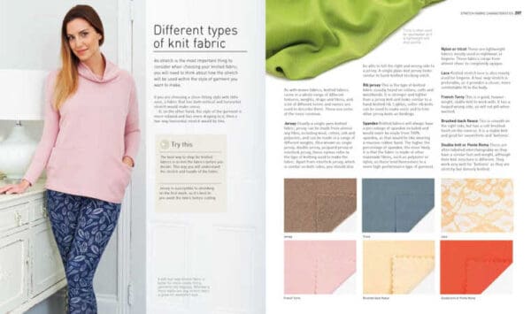 Complete guide to dressmaking book different knit Fabrics