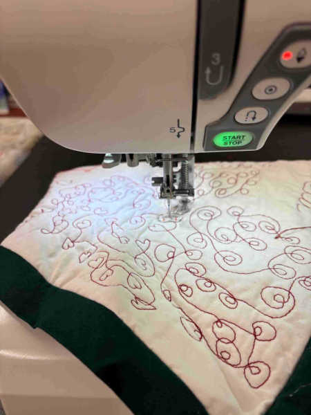 Free motion quilting