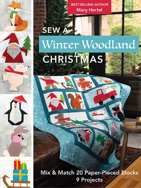 Front cover of the Sew a winter wonderland christmas book by Mary Hertel for C and T publishing UK