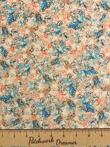 Abstract Blender in Chamois quilting fabric from the Atlantis collection by QT fabrics UK