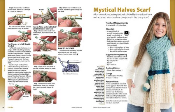 Learn to Crochet A beginners Guide scarf by Bendy Carter for Annies