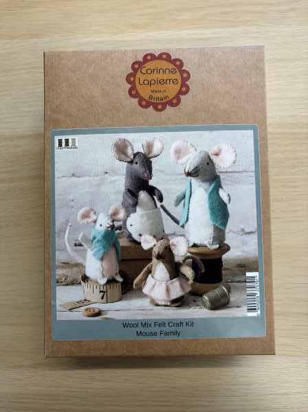 Mouse Family Wool Mix Felt Kit by Corrine Lapierre UK