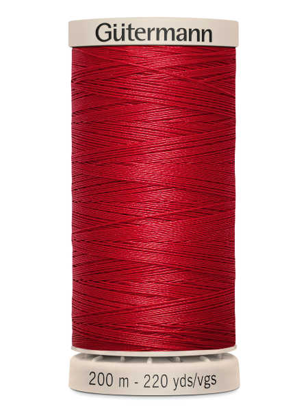 Gutermann Cotton Hand Quilting Thread - 200m Spool - Colour 2074 (Bright Red / True Red) uk