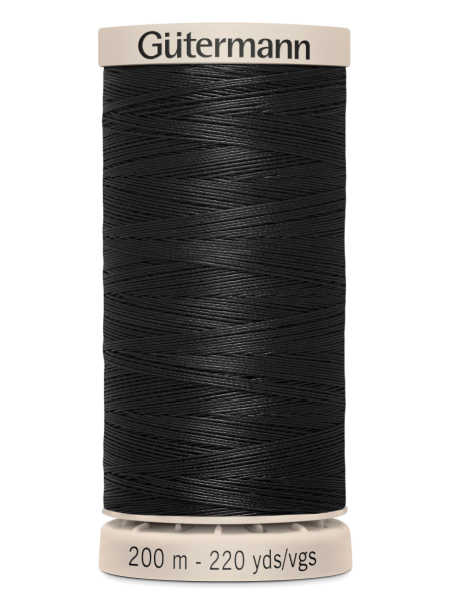 Gutermann Cotton Hand Quilting Thread 5201 Black uk