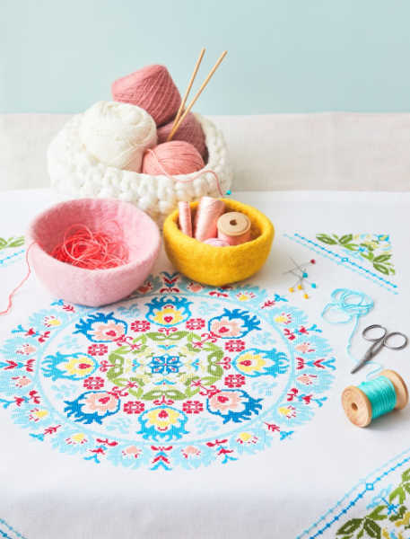 Baskets Cross-Stitch Mandalas by Isabelle Haccourt Vautier by Stackpole books UK