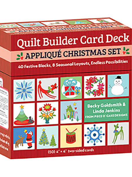 Quilt Builder Card Deck Appliqué Christmas Set by C and T Publishing UK